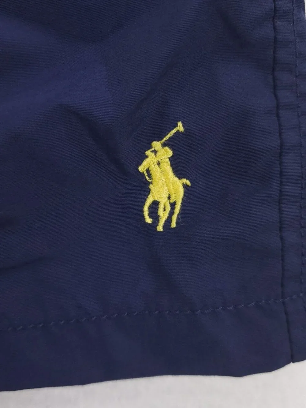 Polo Ralph Lauren Vintage Swim Shorts Trunks Pony Pockets Navy Blue Men's Large